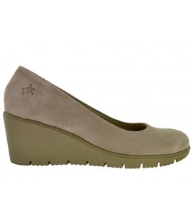 Πλατφόρμες δερμάτινες Pyramis nude suede(8113/1917)