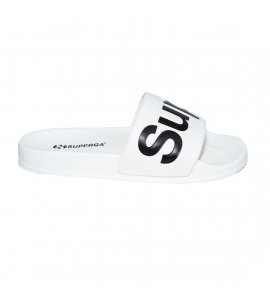 Superga pool slides white black (S00DULO)