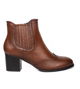 Μποτάκια La Coquette με λάστιχο brown (A2051)