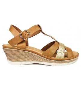 Πλατφόρμες La coquette camel (99449-8)