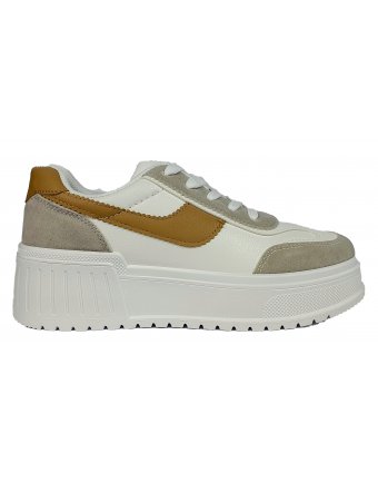 Sneakers eleven sedici white/kakhi (EL-37)