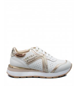 Sneakers  KEYS white/gold (K-7643)