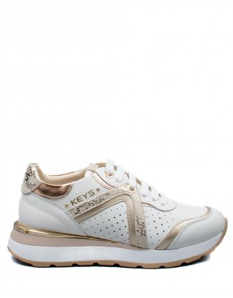 Sneakers  KEYS white/gold (K-7643)