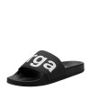 Superga pool slides black/white (S111I3W)