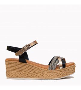 πλατφόρμες oh my sandals negro (5453)