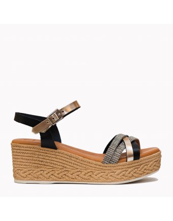 πλατφόρμες oh my sandals negro (5453)