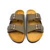 PLACTON δερμάτινα σανδάλια kaki (180010 )