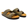 PLACTON δερμάτινα σανδάλια kaki (180010 )