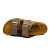 PLACTON δερμάτινα σανδάλια kaki (180010 )