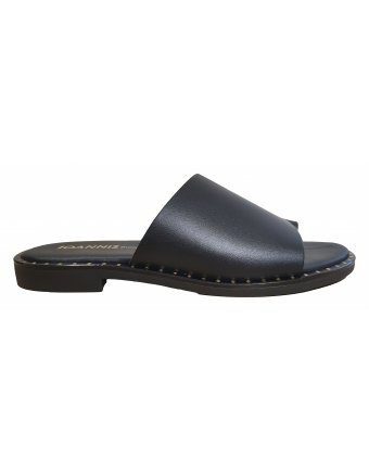 IOANNIS  δερμάτινα σανδάλια black (Β150)