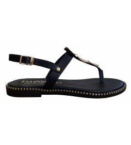Σανδάλια Sedici δερμάτινα black (313-1168)