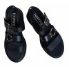 Πλατφόρμες Sedici δερμάτινες black (318-1190)